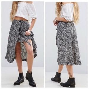 Free People Black Love Train Skirt
